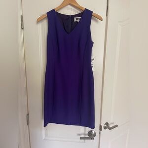 NWT Tempo Paris Deep Purple V neck dress